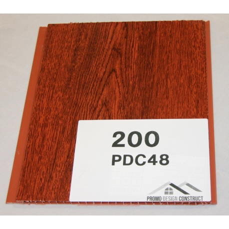 Lambriu PVC PDC 48 palisandru fara canal 200X7x4000 mm palisandru - 7 buc/pac- 5,6 mp