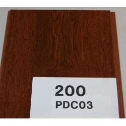 Lambriu PVC PDC 03 palisandru fara canal 200X7x4000 mm stejar inchis - 7 buc/pac- 5,6 mp