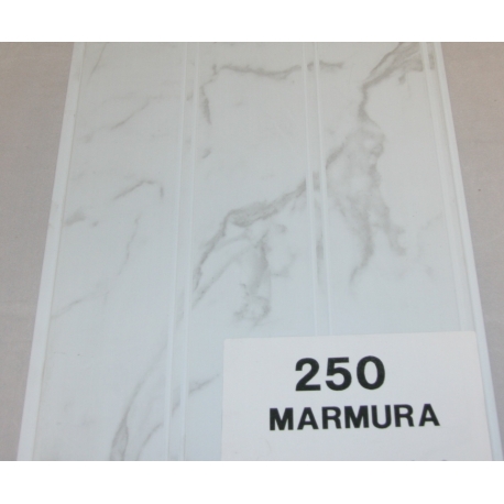 Lambriu 250 PVC 250x8x4000 mm - MARMURA CU CANAL-marmura - 7 buc/pac- 7 mp